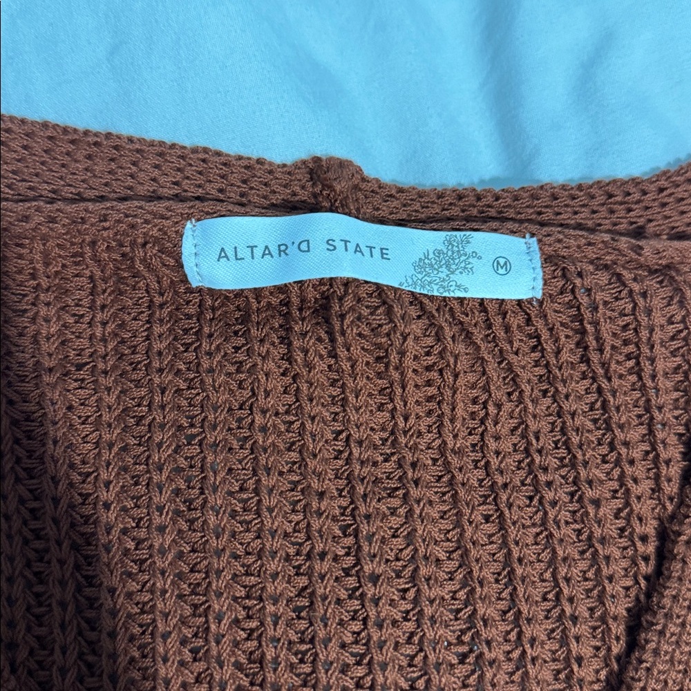 Rust Orange Knit Cardigan - Picture 3 of 3